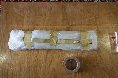 ビニール袋を巻く