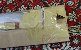 包んだ段ボールすみの処理